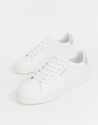 faux leather white sneakers