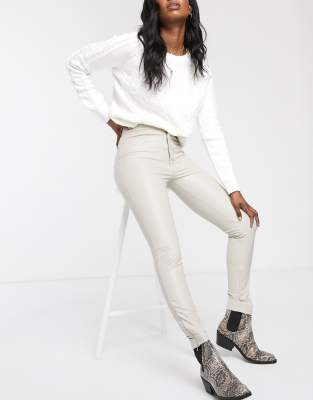 white leather trousers