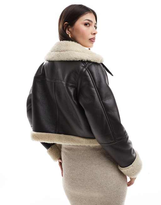 Aviator jacket pull and bear deals