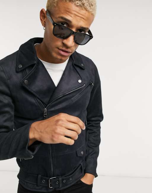 Asos faux suede biker jacket sales