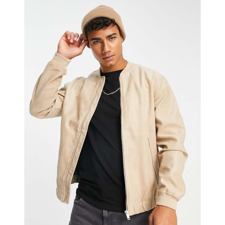 Faux hotsell suede bomber