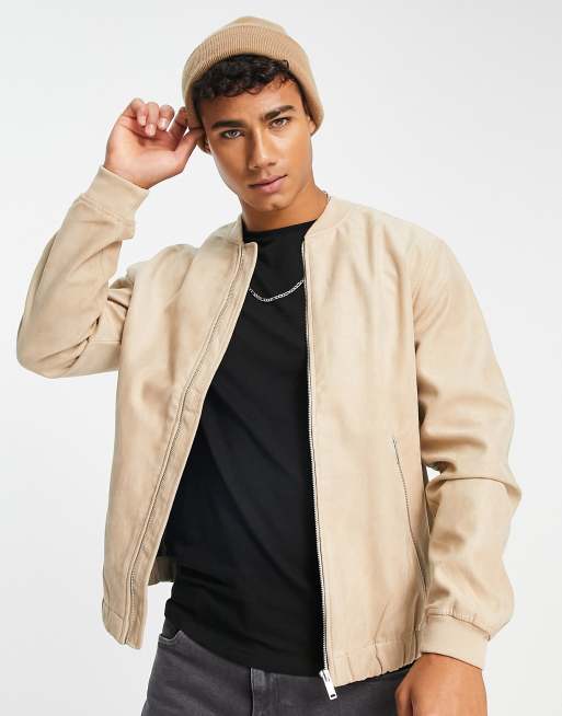 Beige bomber shop