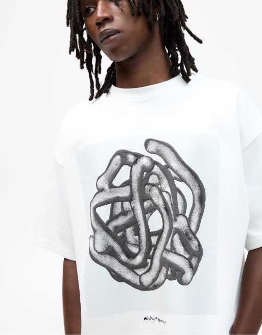 PULL&amp;BEAR Felpa A Maniche Corte Ricamata - Cotone Organico, Poliestere Riciclato