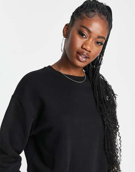 Pull&Bear - Felpa basic girocollo nera