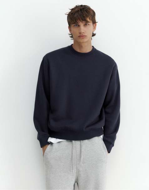 Pull&Bear - Felpa comoda blu navy - view 1