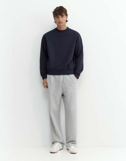Pull&Bear - Felpa comoda blu navy, 4 di 7