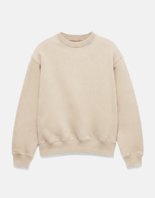 Pull&Bear - Felpa comoda color sabbia, 5 di 7