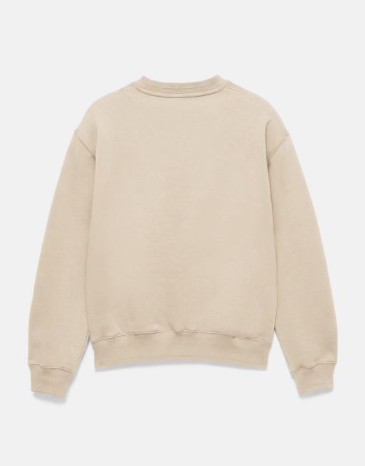 Pull&Bear - Felpa comoda color sabbia, 7 di 7