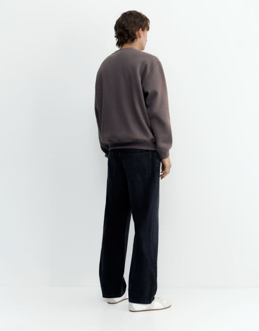 Pull&Bear - Felpa comoda grigia, 2 di 7