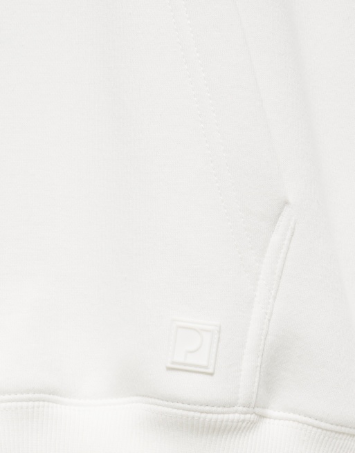 Pull&Bear felpa con cappuccio basic bianco sporco, 6 di 7