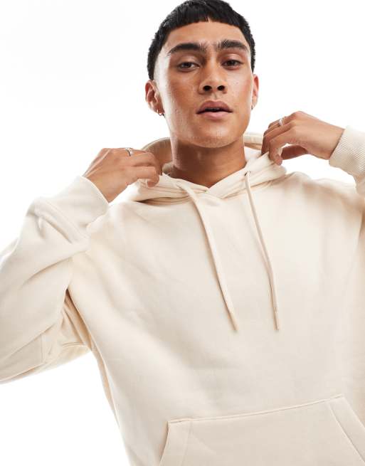 Pull&Bear - Felpa con cappuccio color sabbia, 2 di 4