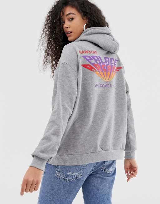 Champion X Stranger Things Felpa Con Cappuccio Nero Nero - 12