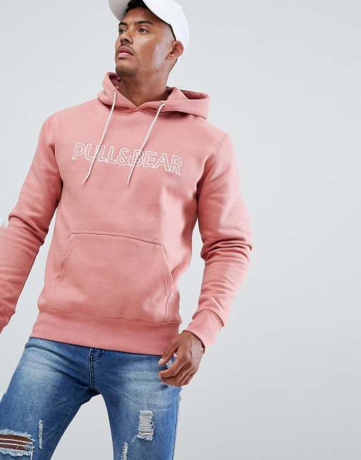 Felpa rosa pull and bear on sale