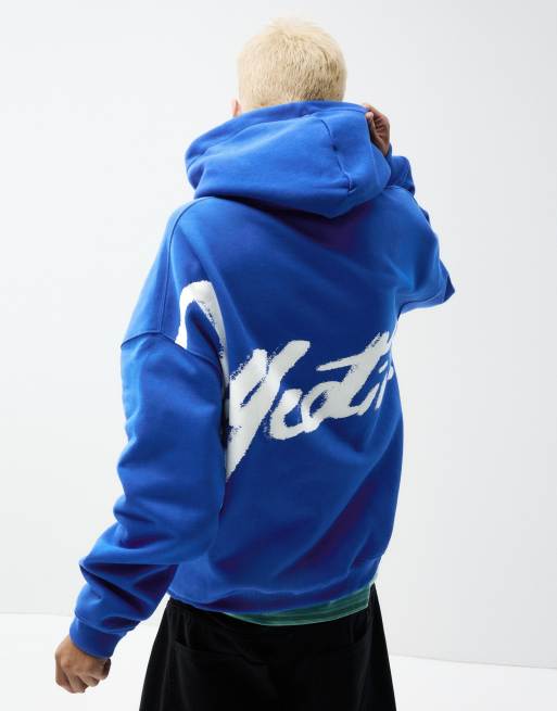 Pull&Bear felpa con cappuccio stwd blu indaco, 2 di 7