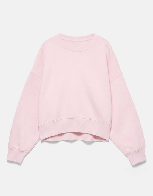 Pull&Bear felpa girocollo rosa cipria, 6 di 7