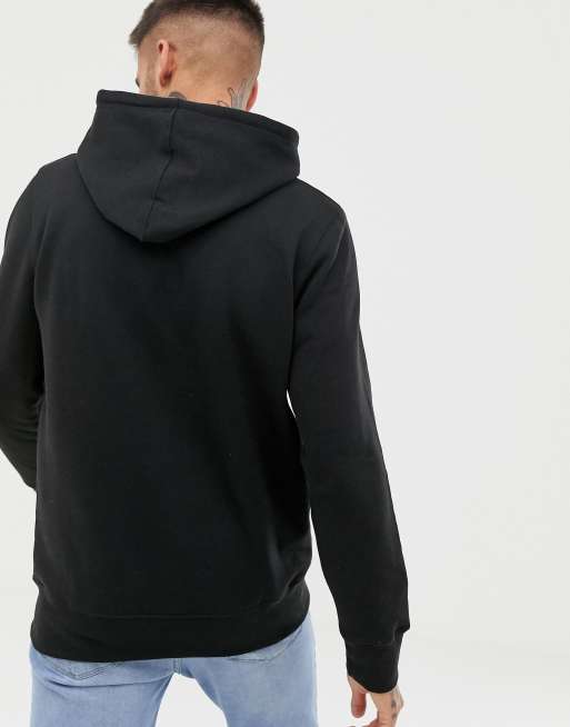 Pull&Bear - Felpa nera con cappuccio, 2 di 4