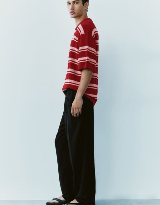 Pull&Bear figursydda joggingbyxor i svart, 5 av 7