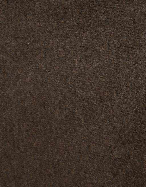 Pull&Bear fijngebreide driehoekcape in bruin met wol, 5 van 5