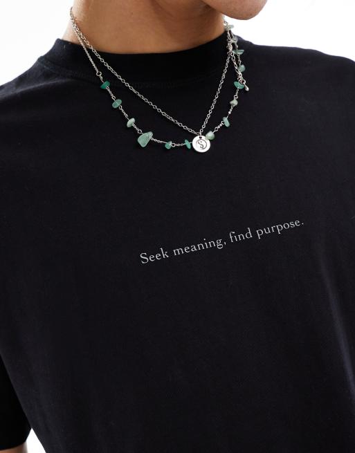 Pull&Bear find purpose printed t-shirt in black, 2 of 4