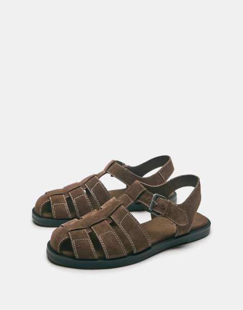 Pull&Bear – Fisherman-Sandalen in Braun - view 1