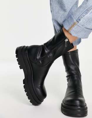 pull and bear zip boots