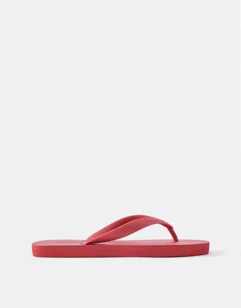 Pull&Bear flade sandaler i rød - view 1