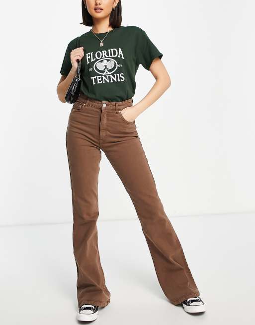 Pull&Bear - Flared jeans in bruin