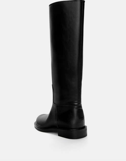 Pull&Bear Flat boots in black, 3 of 4