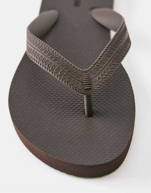 Pull&Bear Flat sandals in brown, 4 of 4