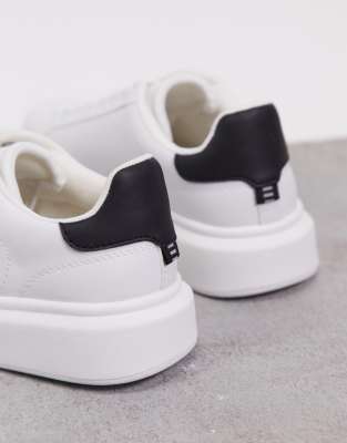 white shoes with black back