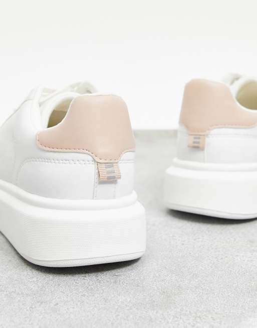 Nude and deals white trainers