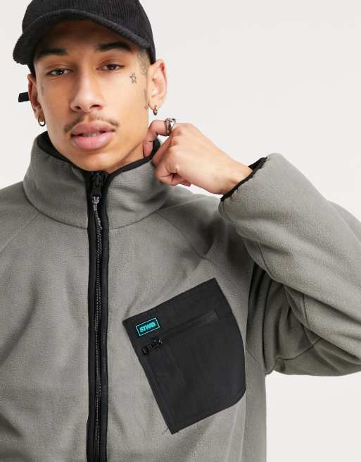 Pull&Bear - Fleece in grijs