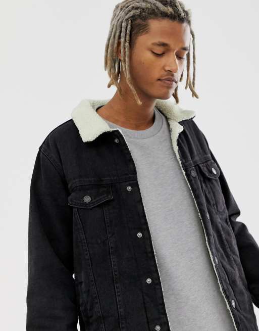 Pull and bear shop denim jacket mens