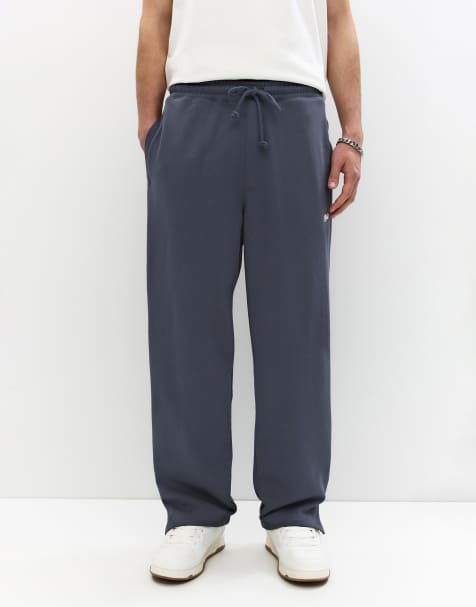 Pull&Bear - Fleece trainingsbroek in donkerblauw - view 1