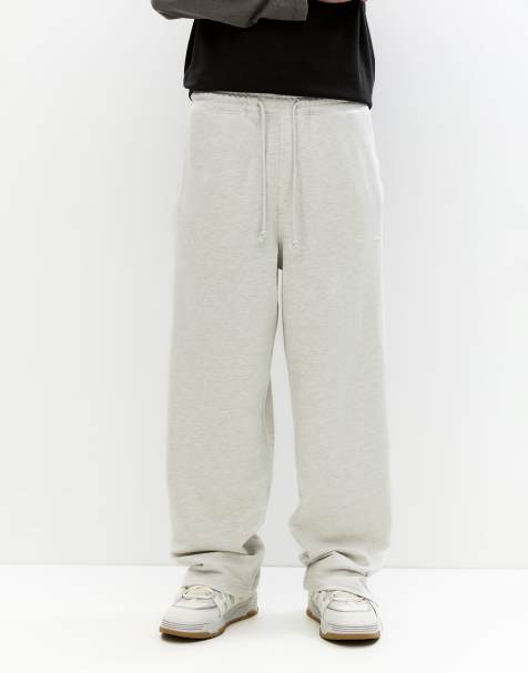 Pull&Bear – Fleece-Trainingshose in Wollweiß - view 1