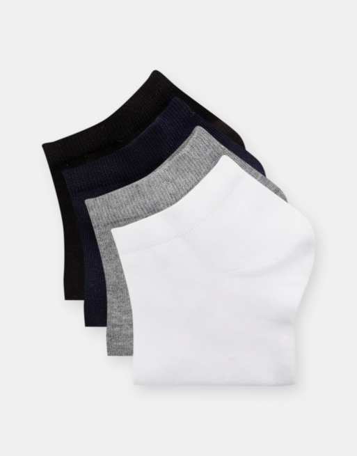 Pull&Bear – Flerfärgade, korta basstrumpor i flerpack, 4-pack, 3 av 3