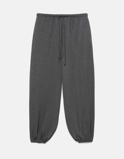 Pull&Bear fließende Sarouel-Hose in Grau, 5 von 7