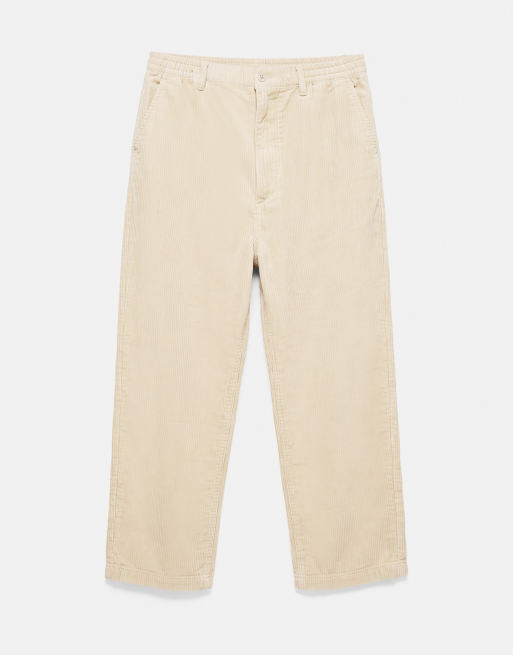 Pull&Bear fløjlsjoggingbukser i sand, 6 af 7