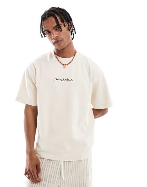 Pull&Bear floral back graphic t-shirt in white | ASOS