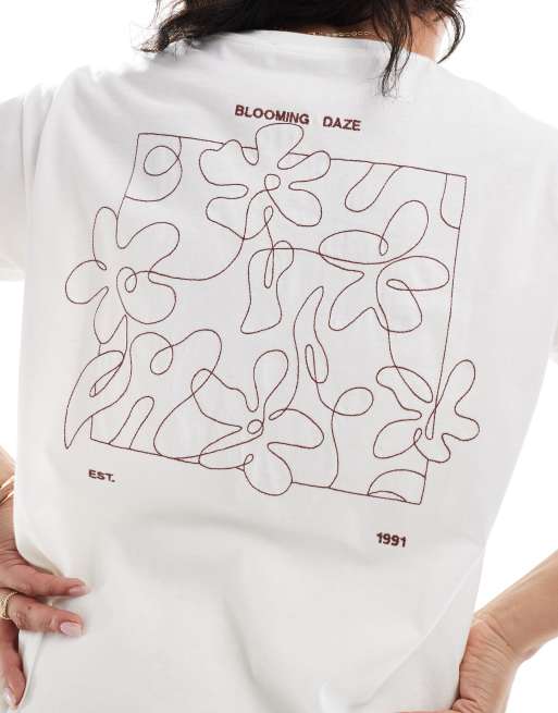 Shirt Womens T Shirt Femme Pull And Bear Pull&Bear Floral Graphic