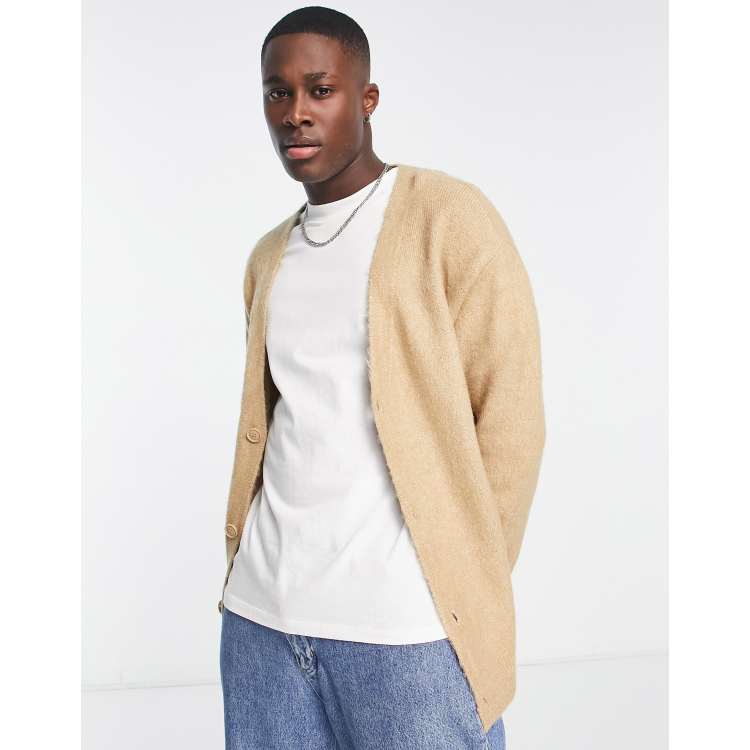 Mens fluffy outlet cardigan