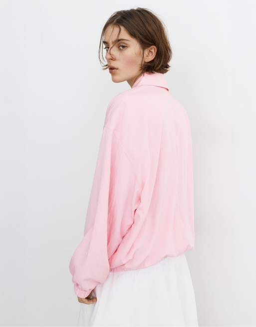 Pull&Bear – Fluid – Elegante Jacke in Rosa, 4 von 4
