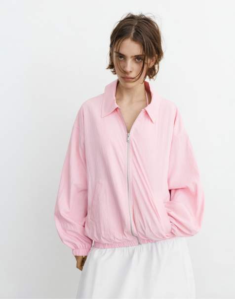 Pull&Bear Fluid tailored jacket in rose pink