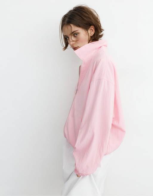 Pull&Bear Fluid tailored jacket in rose pink, 3 of 4