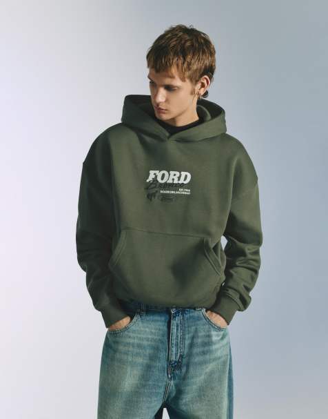 Pull&Bear - Ford Bronco - Felpa con cappuccio kaki - view 1