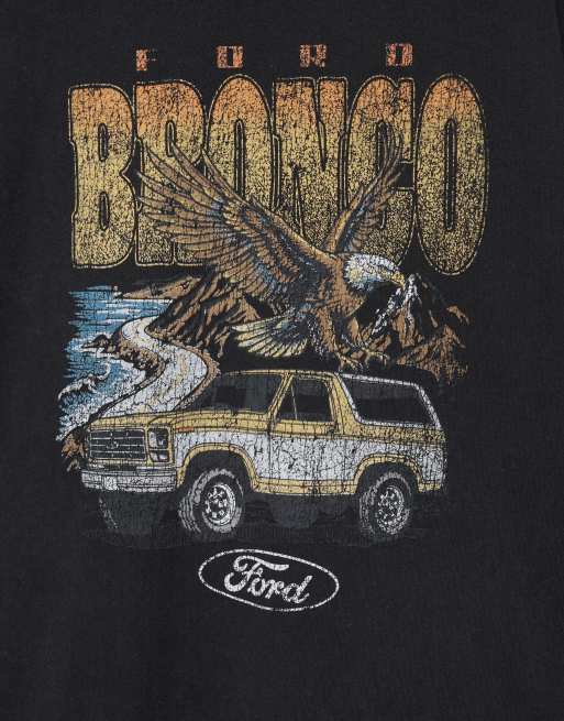 Pull&Bear Ford bronco t-shirt i mörk antracit, 6 av 6