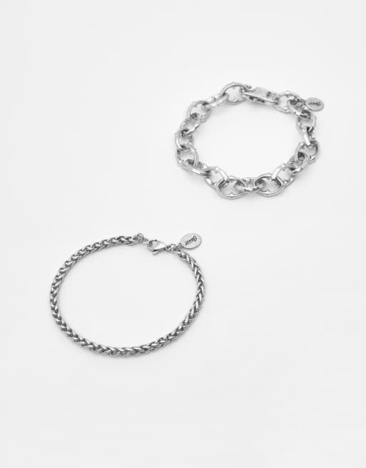 Pull&Bear - Forskelligfarvede armbånd i pakke med 2 stk