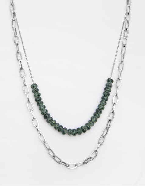 Pull&Bear - Forskelligfarvede halskæder med perler i pakke med 2 stk - view 1