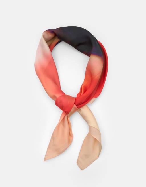 Pull&Bear - Foulard rosso a fiori