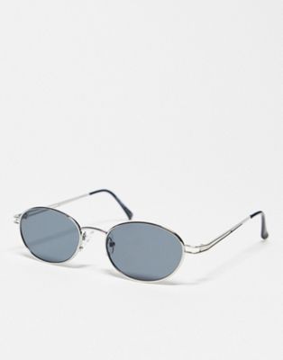 Pull&Bear framed circle sunglasses in silver